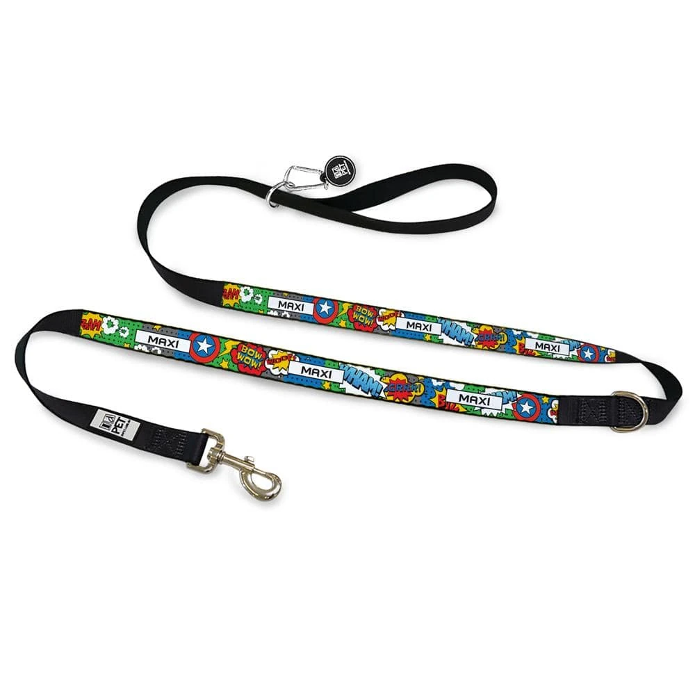 id-pet-dog-leash-personalised-dog-leash-superhero-comic-13526804562023_2000x Personalised Dog Leash - Superhero Comic