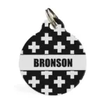 Personalised Dog Collar - Monochrome Cross