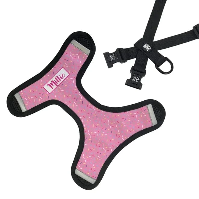 Personalised Pet Harness - Pink Sprinkles