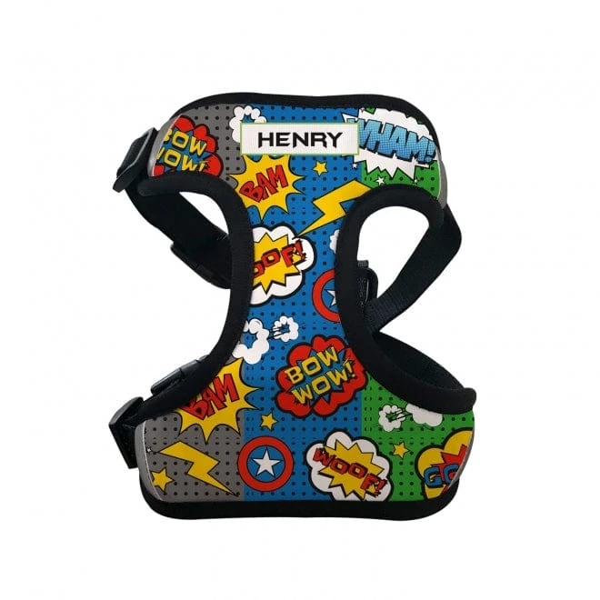Personalised Pet Harness - Superhero Comic