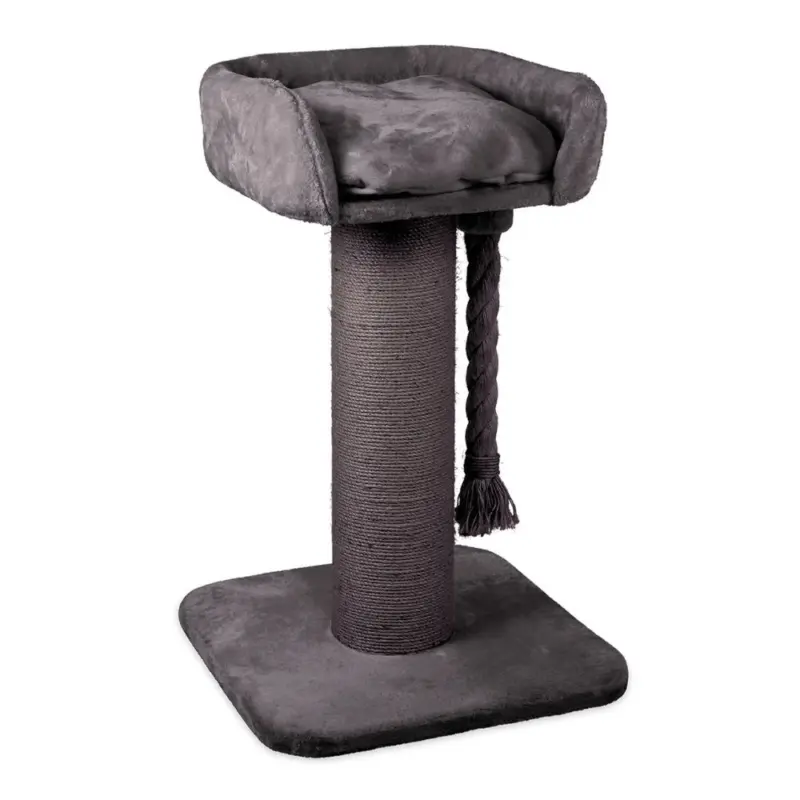 High Bed Scratching Post for Large Cats, Charcoal