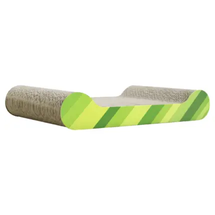 Cardboard Cat Scratcher Lounge, Green