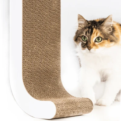 modern-pets-cat-scratcher-wall-mounted-cat-scratch-post-cardboard-scratcher-white-7375004139623_400x Wall Mounted Cat Scratch Post, White