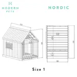 Nordic Modern Dog House, White