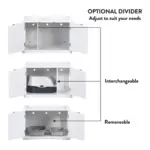 Cleo Cat Litter Cabinet, White