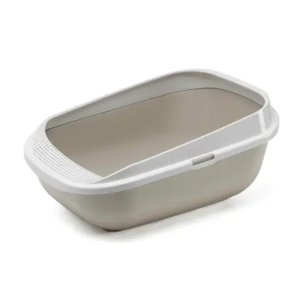 Moderna Comfy Step Cat Litter Tray, Warm Grey