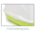 Moderna Flip Cat Enclosed Cat Litter Box, Blueberry