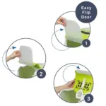 Moderna Flip Cat Enclosed Cat Litter Box, Warm Grey