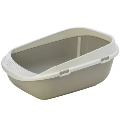 Moderna Mega Step Cat Litter Tray, Warm Grey