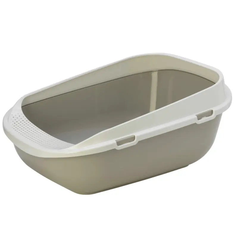 Moderna Mega Step Cat Litter Tray, Warm Grey