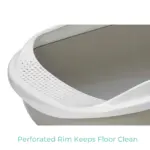 Moderna Mega Step Cat Litter Tray, Warm Grey