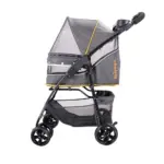 Ibiyaya Cloud 9 Pet Stroller for Dogs & Cats, Mustard Yellow