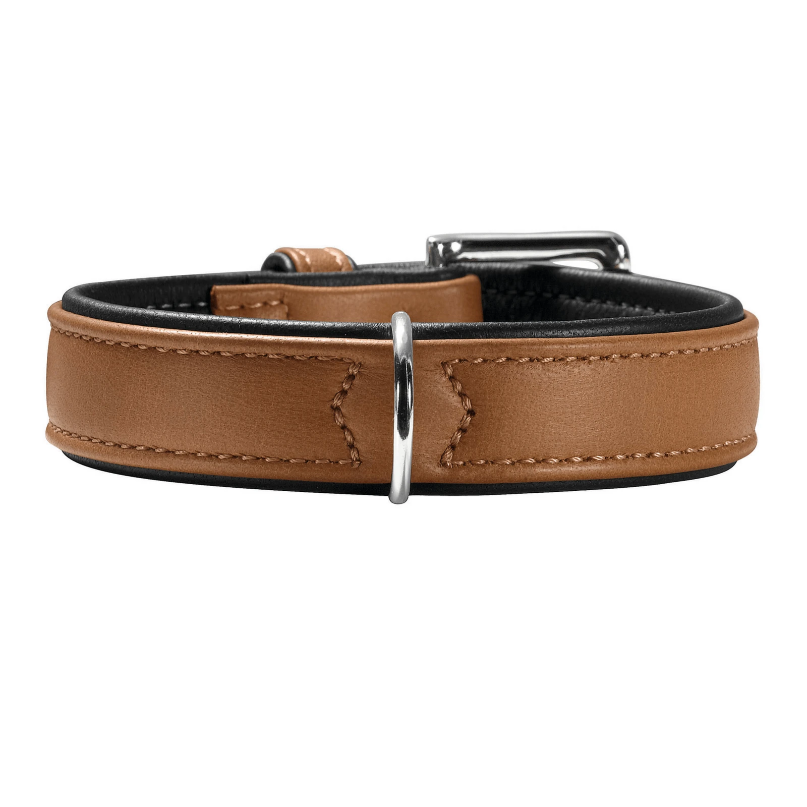 product_image_1761131846 Hunter Canadian Elk Leather Dog Collar, Cognac
