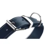 Hunter Aalborg Special Leather Dog Collar, Dark Blue