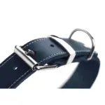 Hunter Aalborg Special Leather Dog Collar, Dark Blue