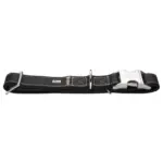 Hunter Cannes Alu-Strong Leather Dog Collar Clasp Buckle, Black