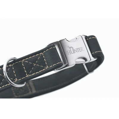 product_image_1761134429 Hunter Cannes Alu-Strong Leather Dog Collar Clasp Buckle, Black