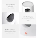 Mayitwill Cat Castle Semi Closed Litter Box, White