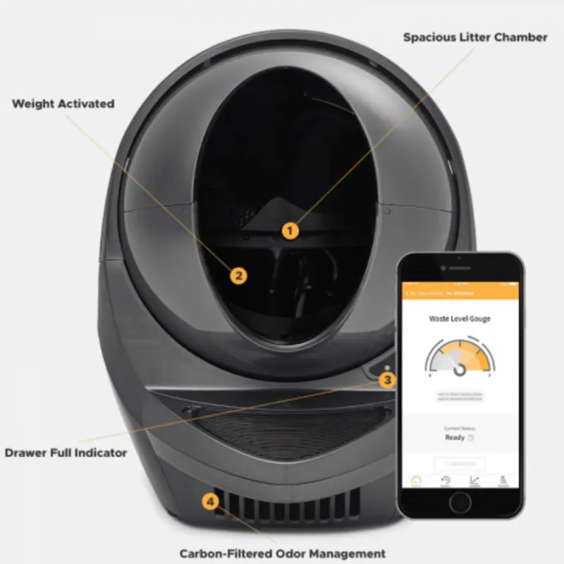 Automatic Litter-Robot III Open Air Connect, Grey