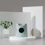 Mayitwill Cat Castle Semi Closed Litter Box, Morandi Green