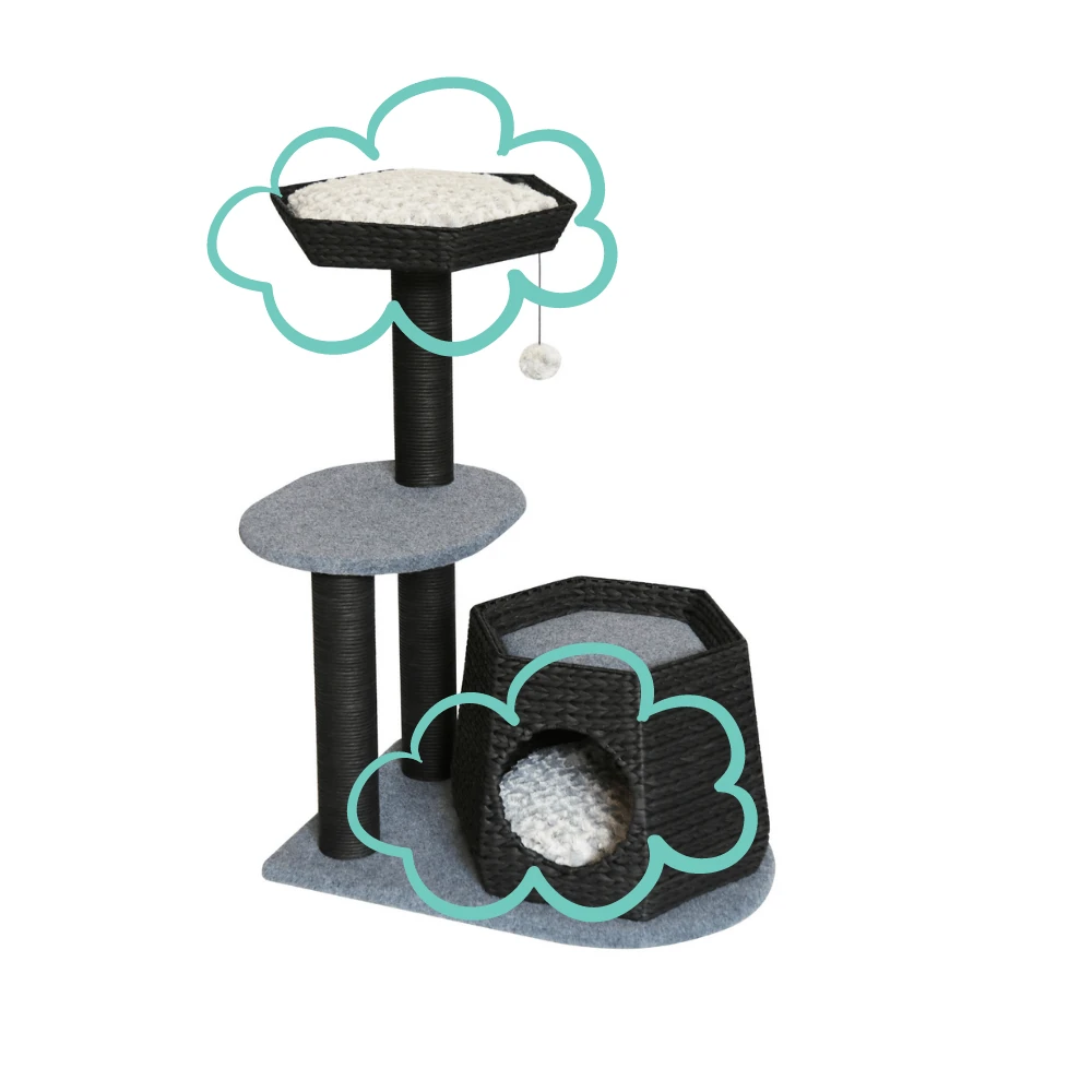 product_image_1761194818 Replacement Cushions for Black & Grey Wicker Cat Tree