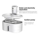 Cordless Sensor Pet Water Fountain, White