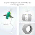 Bentopal Smart Wheel Feather Self Rolling Cat Toy