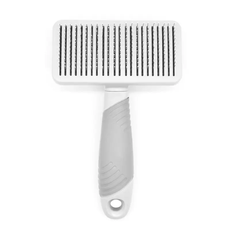 Self-cleaning Deshedding Brush with Soft Plastic Tips